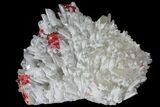 Realgar On Quartz Crystal Cluster - Peru #89356-2